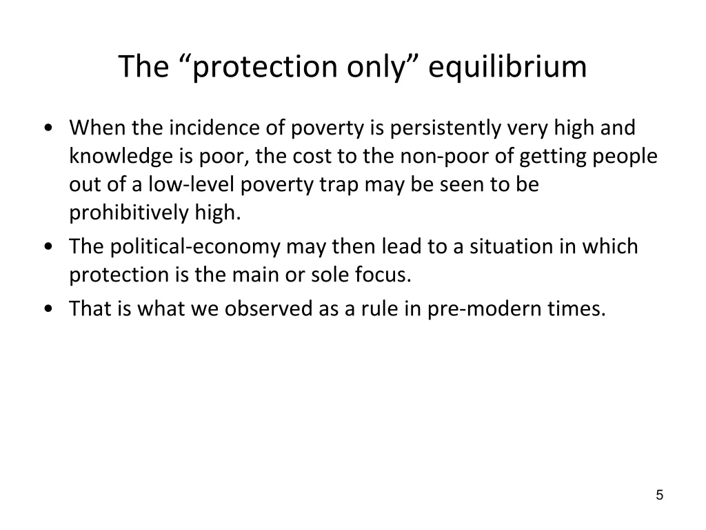 the protection only equilibrium