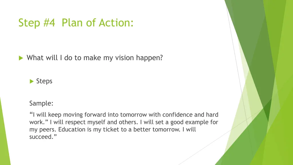 step 4 plan of action