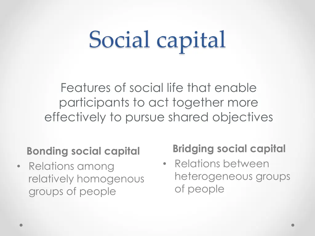 social capital