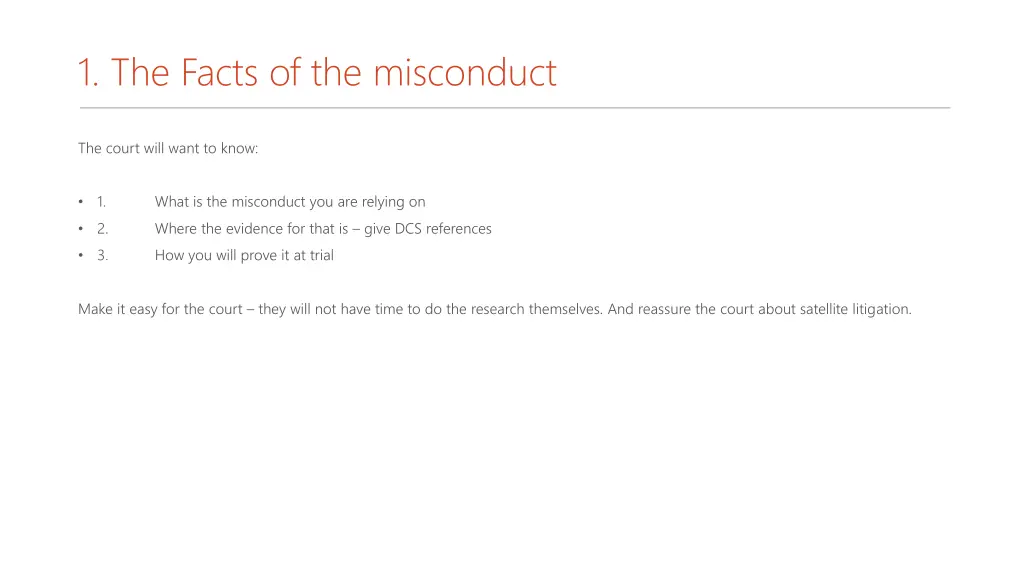 1 the facts of the misconduct