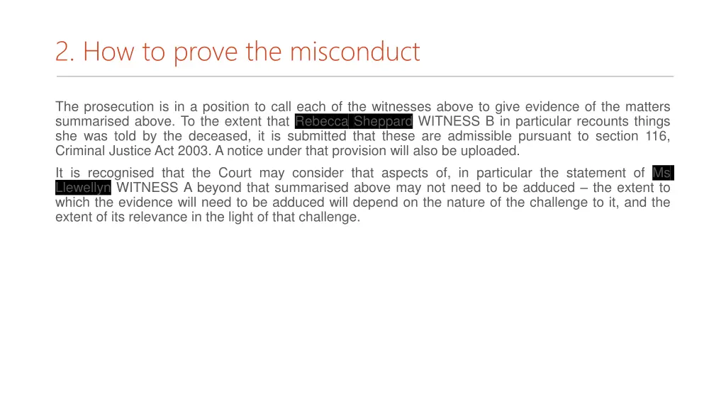 2 how to prove the misconduct