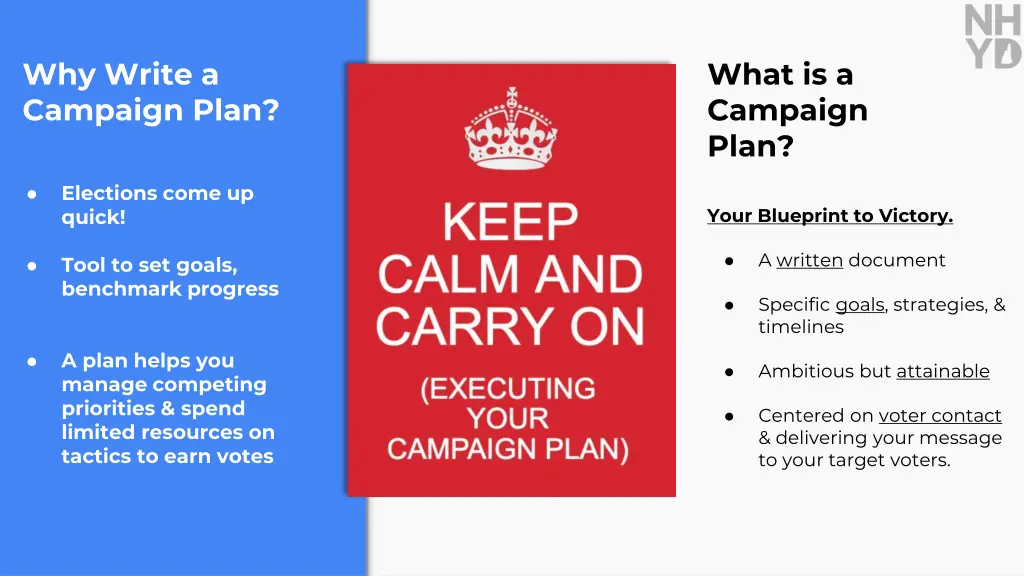 why write a campaign plan