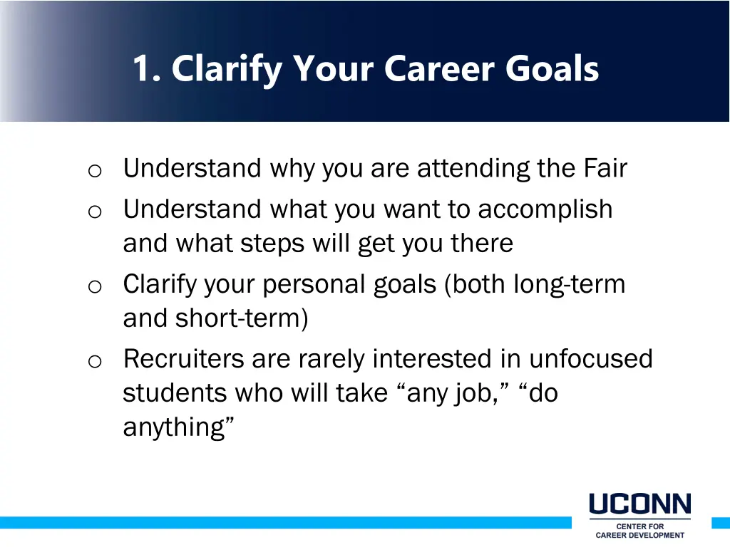 1 clarify your career goals