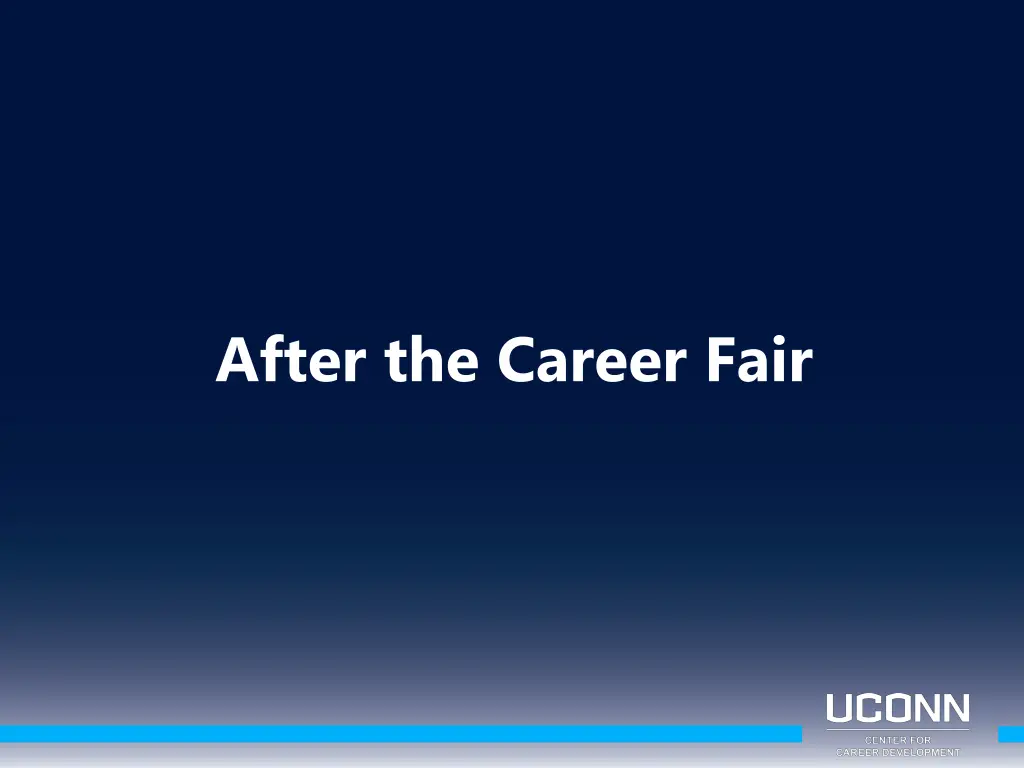 after the career fair