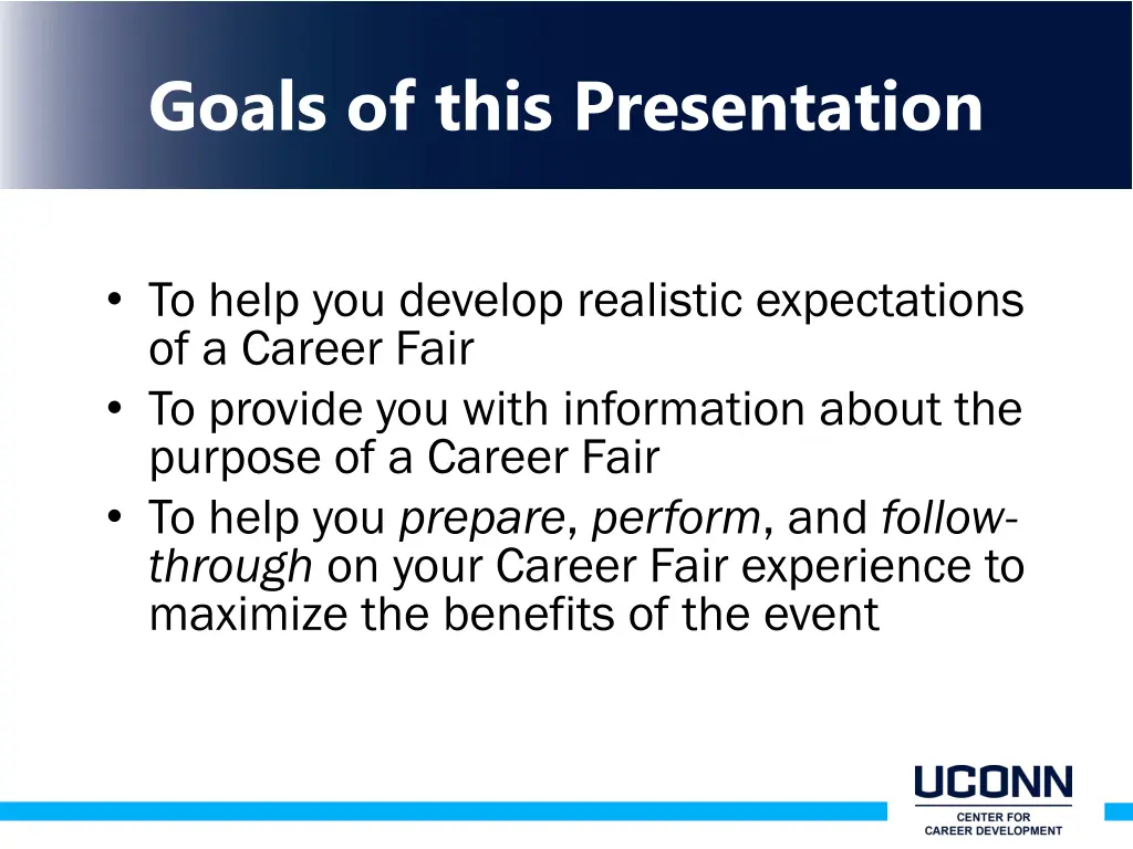 goals of this presentation