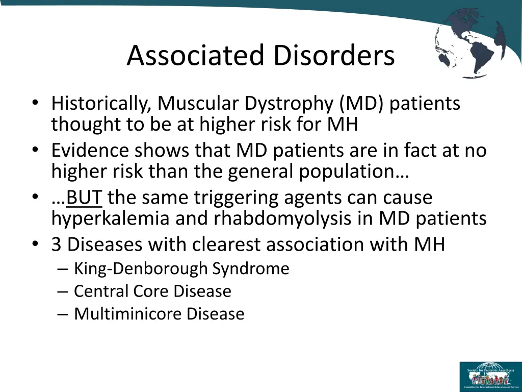 associated disorders