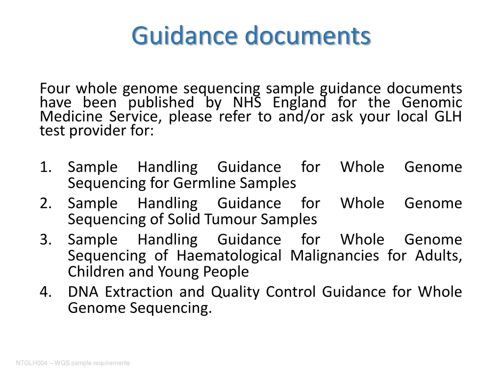 guidance documents