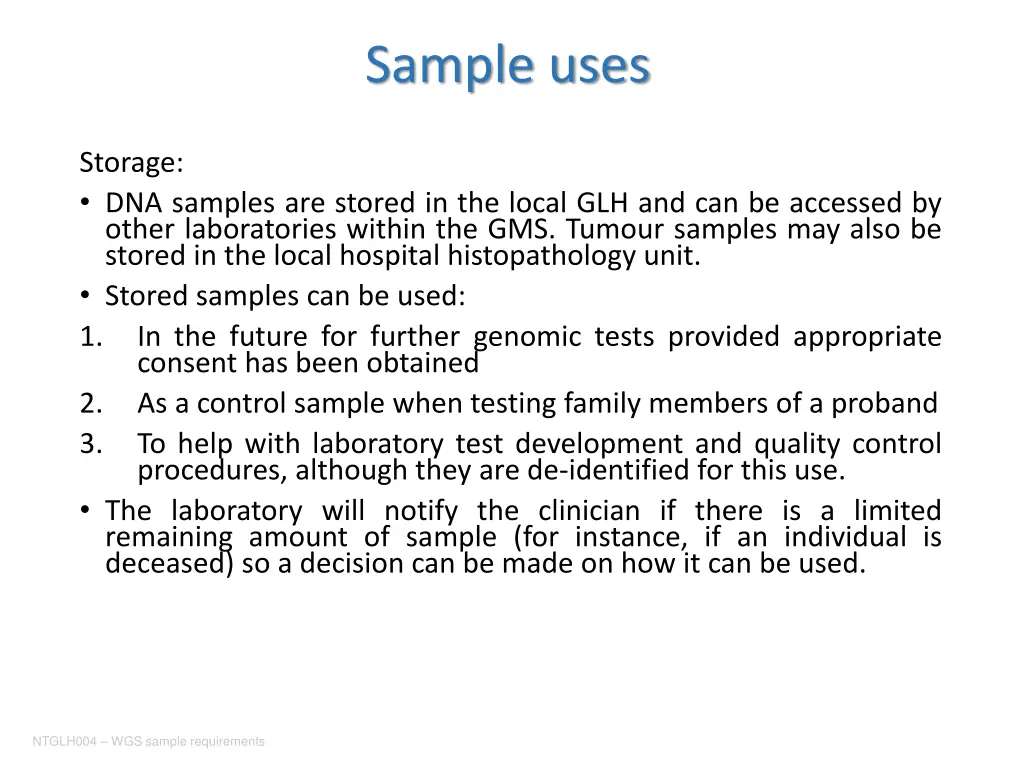 sample uses 1