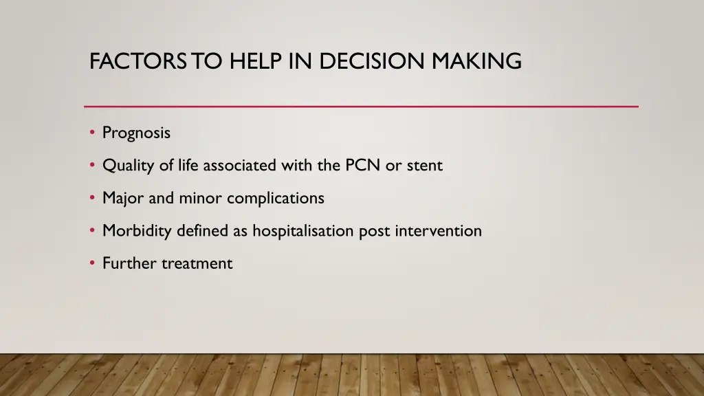 factors to help in decision making