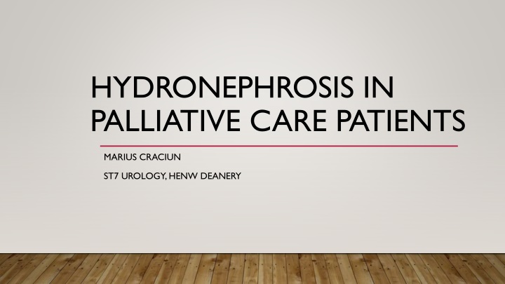 hydronephrosis in palliative care patients