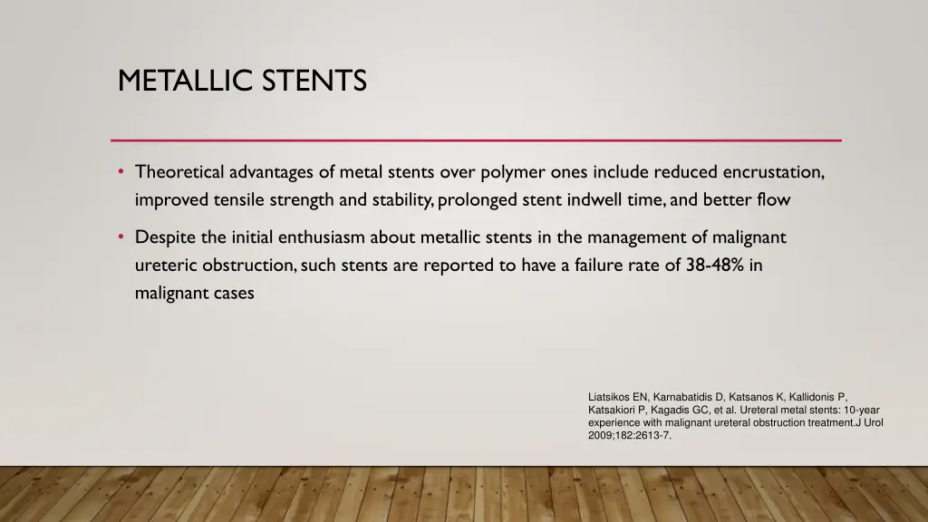 metallic stents