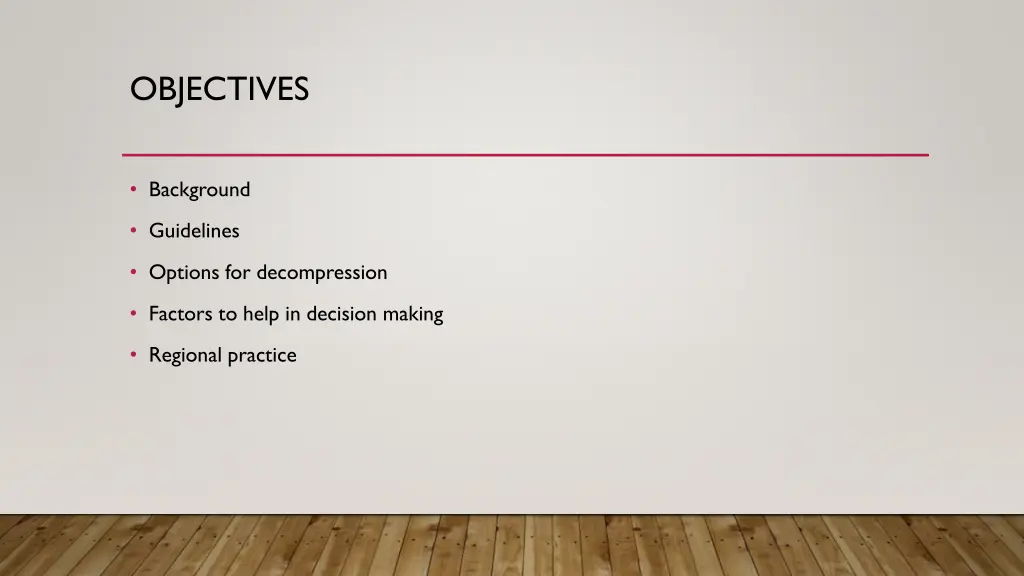 objectives