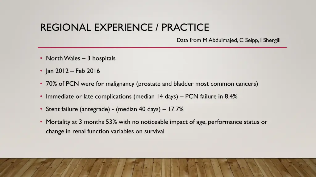 regional experience practice