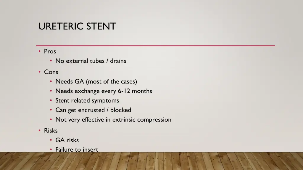 ureteric stent