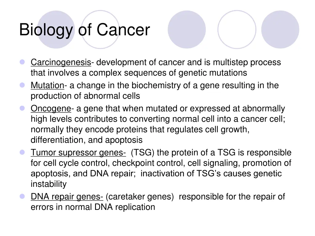 biology of cancer