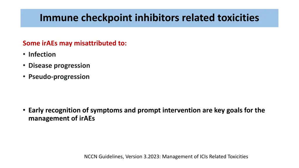 immune checkpoint inhibitors related toxicities