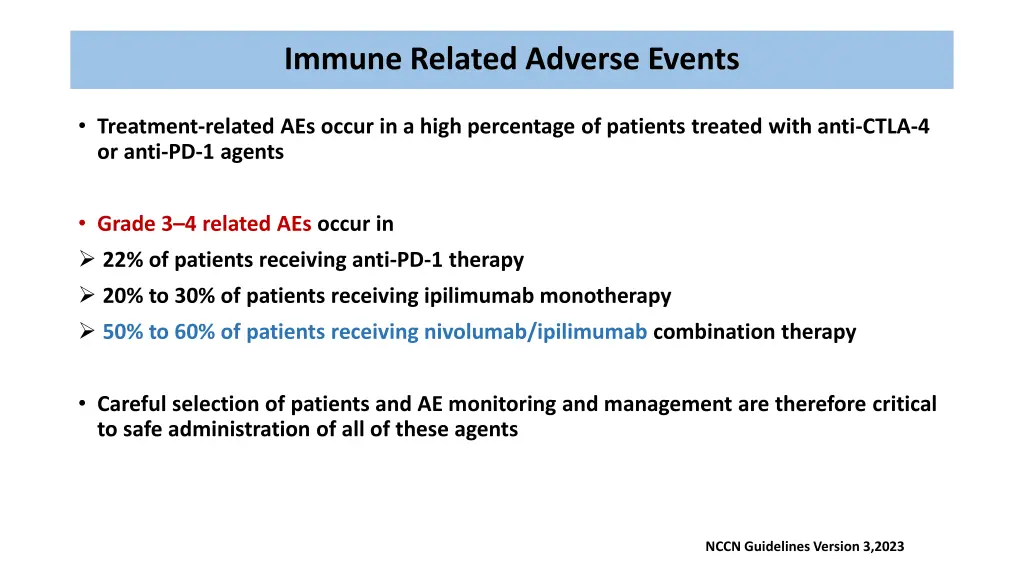 immune related adverse events