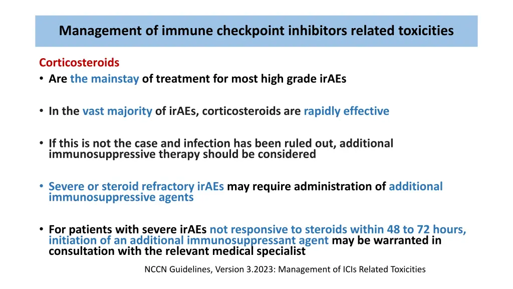 management of immune checkpoint inhibitors 1