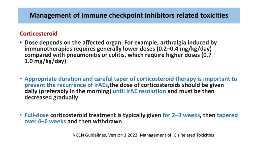 management of immune checkpoint inhibitors 2