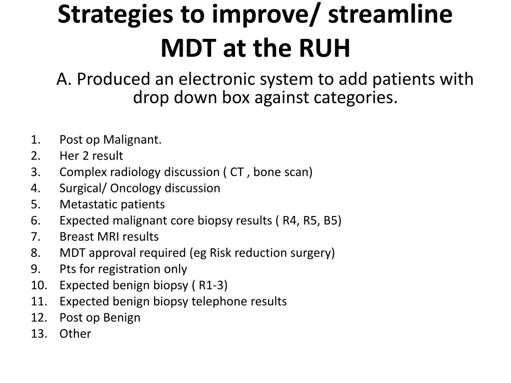 strategies to improve streamline