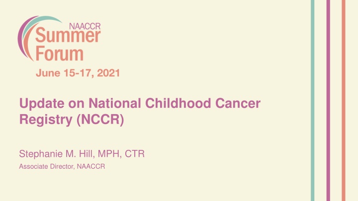 update on national childhood cancer registry nccr