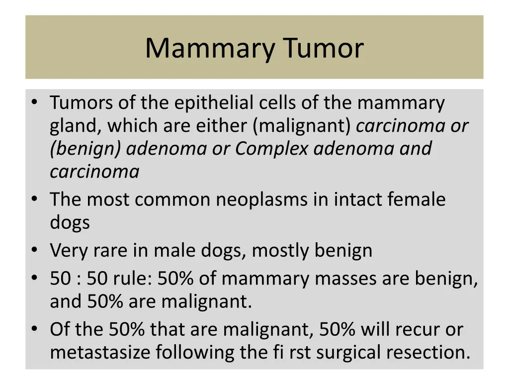 mammary tumor