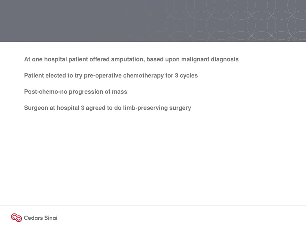 at one hospital patient offered amputation based