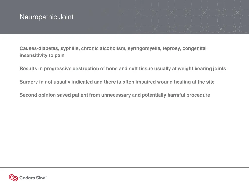 neuropathic joint