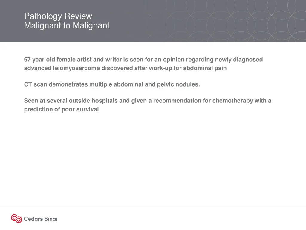 pathology review malignant to malignant