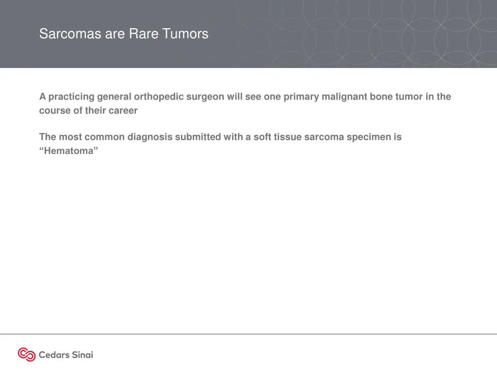 sarcomas are rare tumors