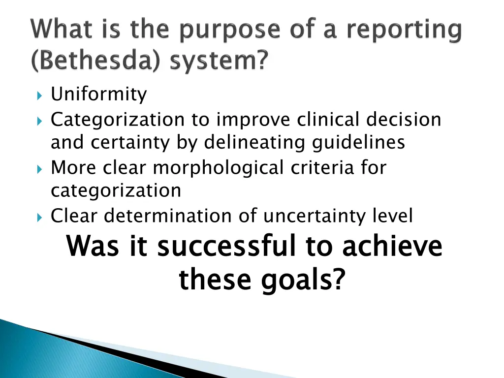 uniformity categorization to improve clinical