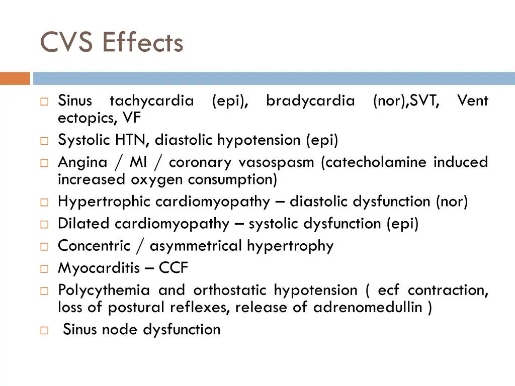 cvs effects