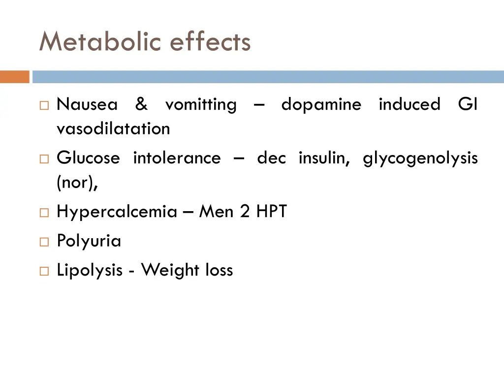 metabolic effects