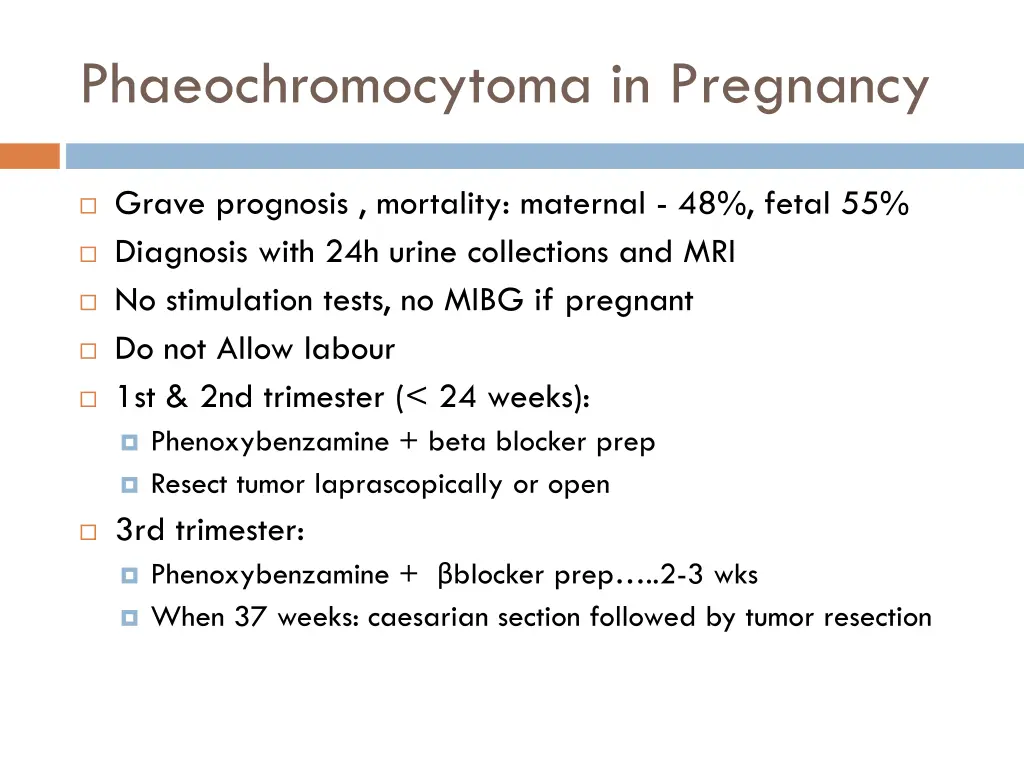 phaeochromocytoma in pregnancy