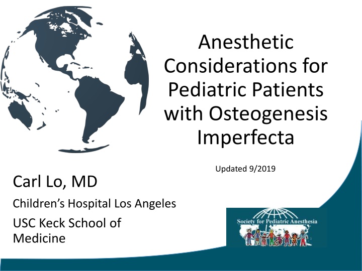 anesthetic considerations for pediatric patients