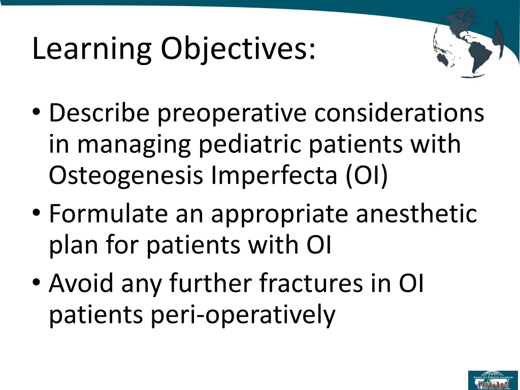 learning objectives