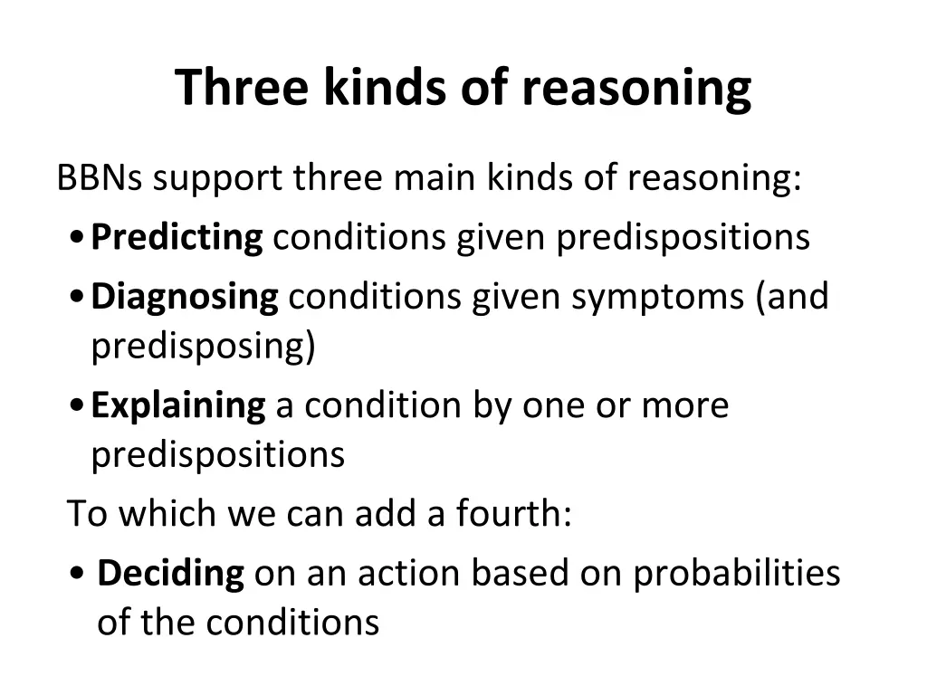 three kinds of reasoning