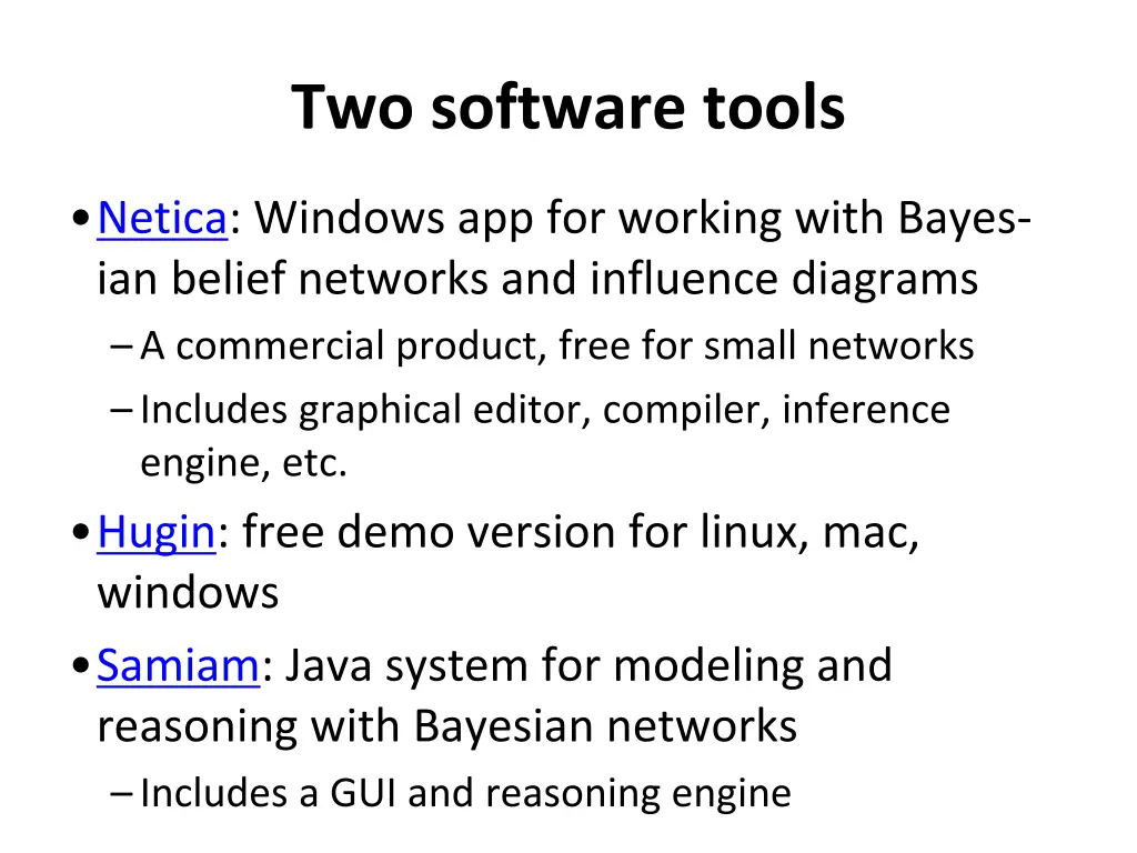 two software tools