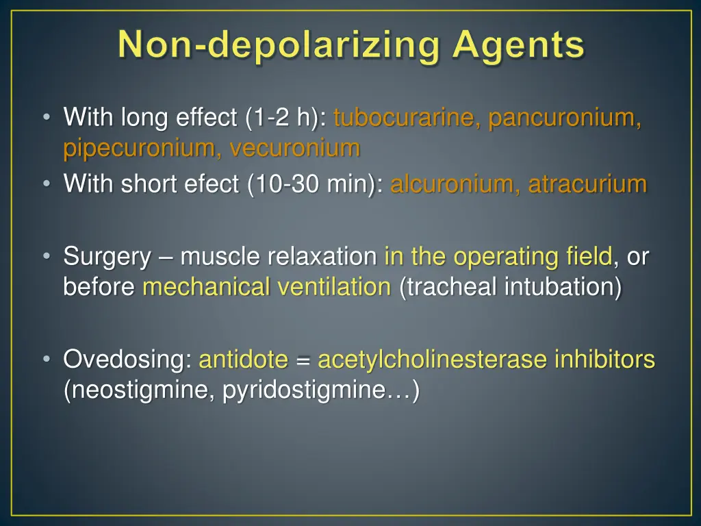 non depolarizing agents 1