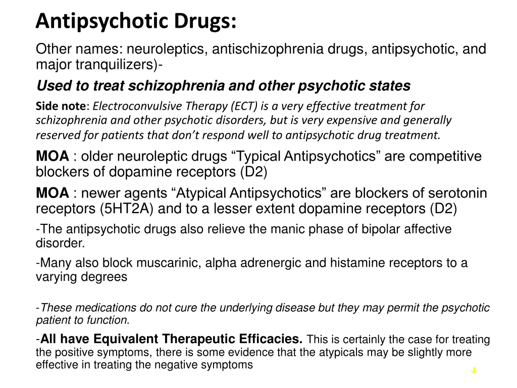 antipsychotic drugs other names neuroleptics