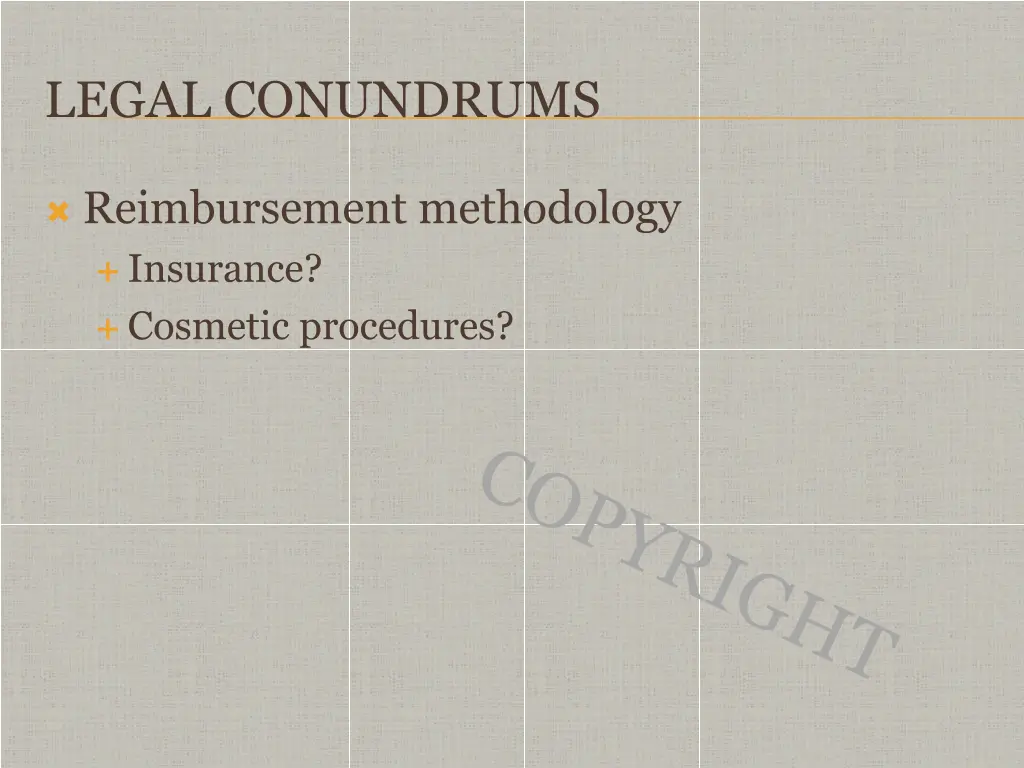 legal conundrums