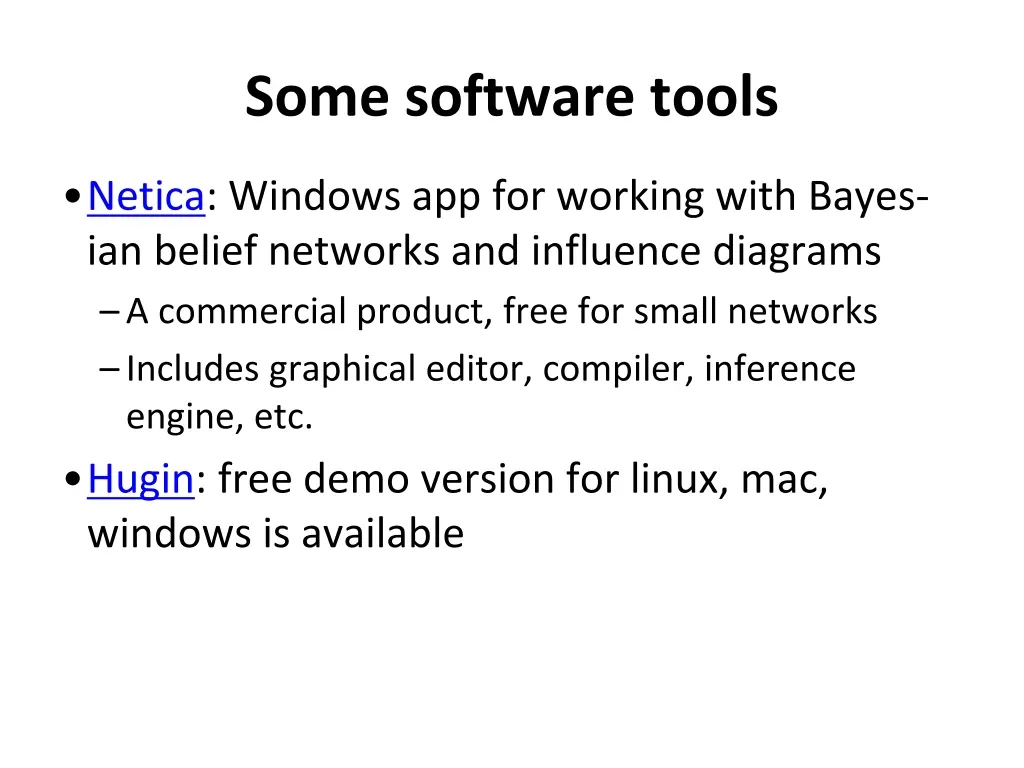 some software tools