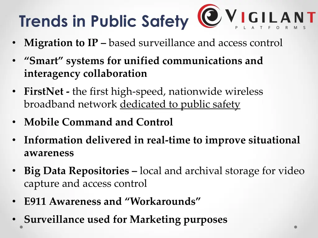 trends in public safety