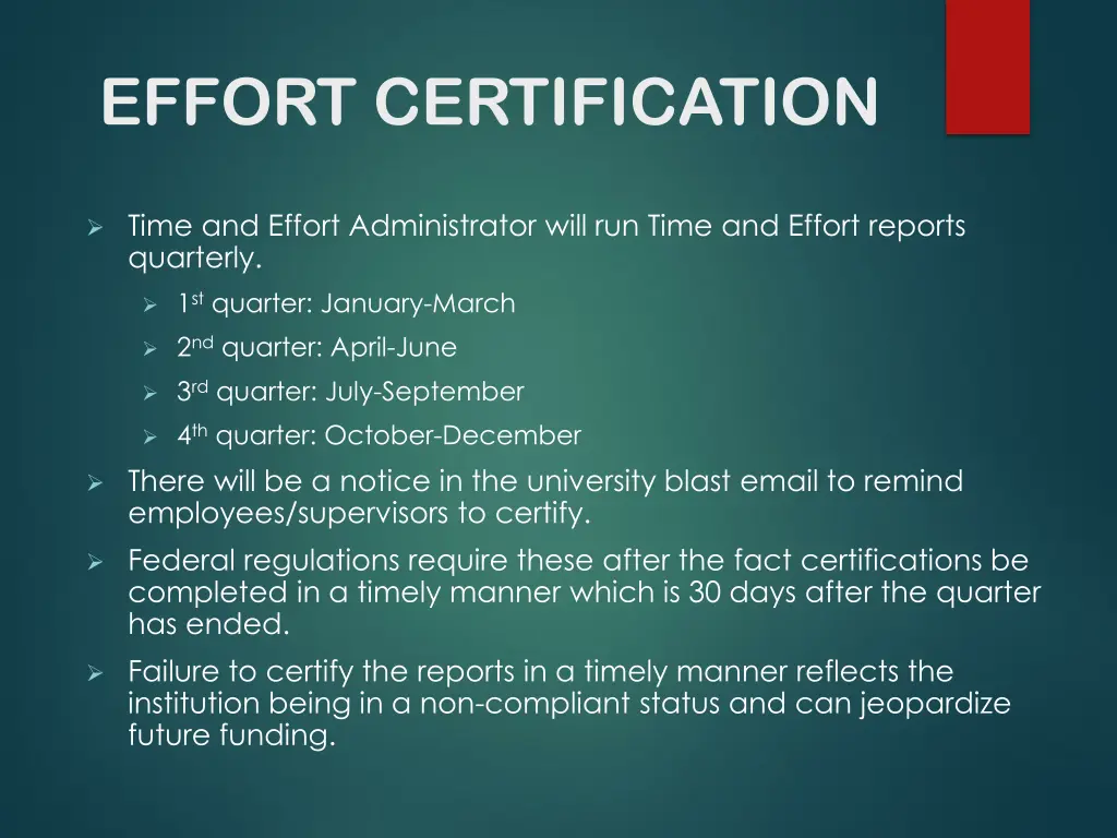 effort certification