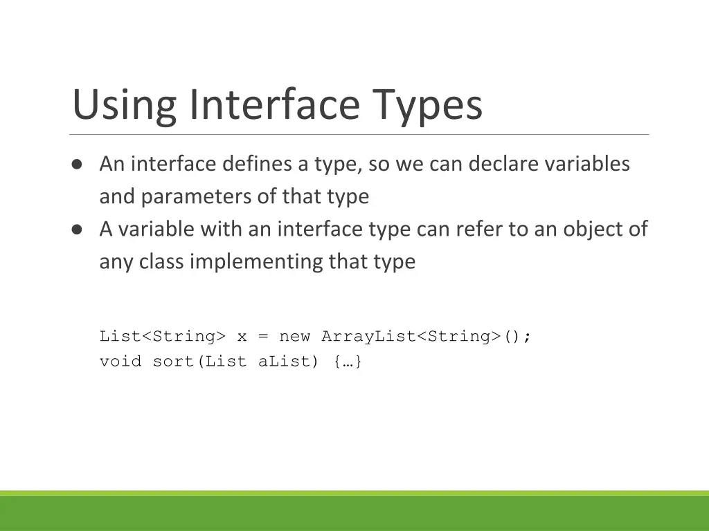 using interface types