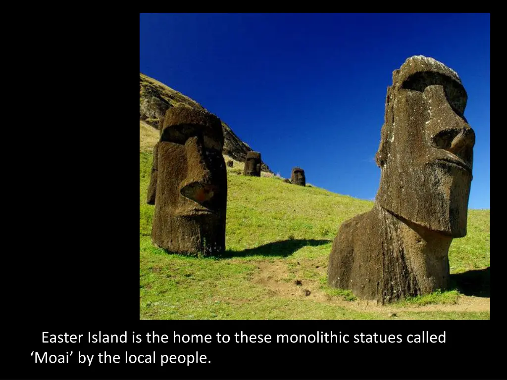 easter island is the home to these monolithic