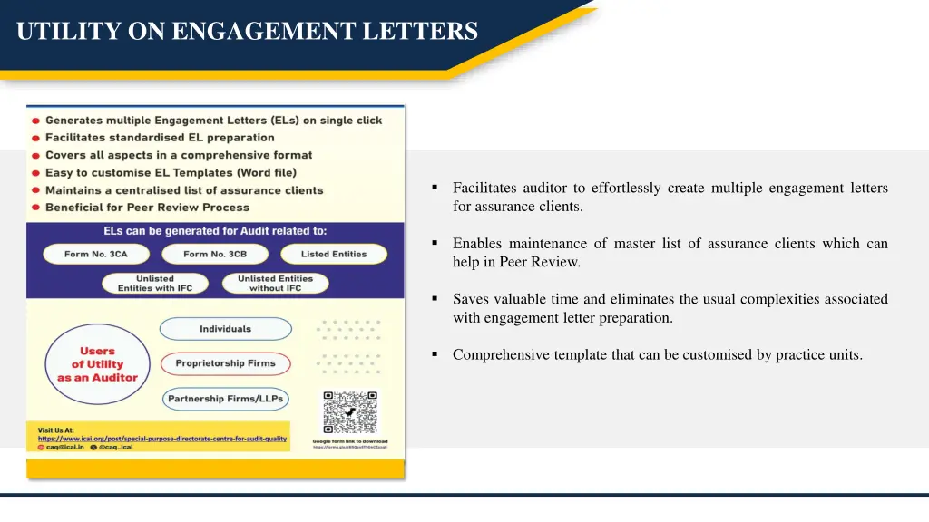 utility on engagement letters