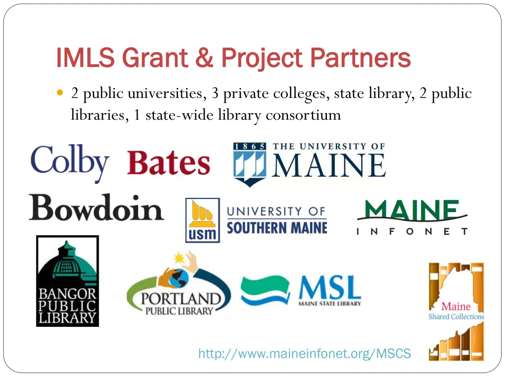 imls grant project partners imls grant project