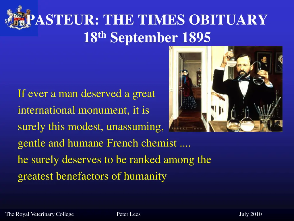 pasteur the times obituary 18 th september 1895