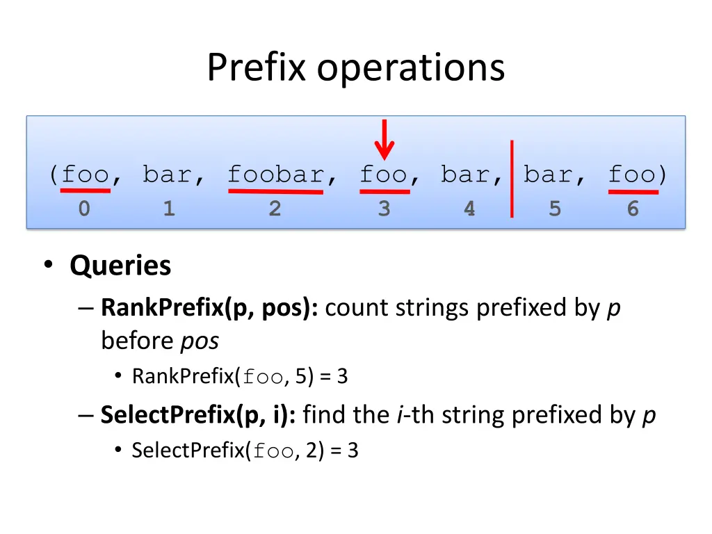 prefix operations